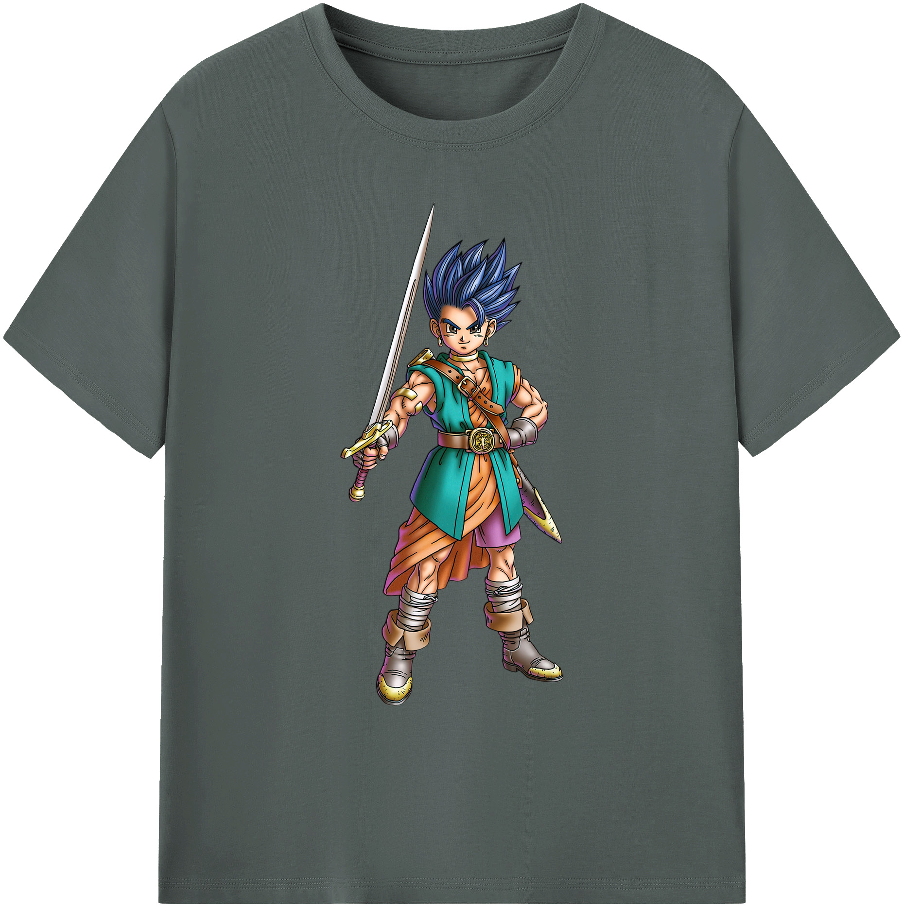 （画像用） ドラゴンクエスト Doragon Kuesuto Dragon Quest 綿100％ メンズ半袖Tシャツ｜肌触りやわらか＆通気性